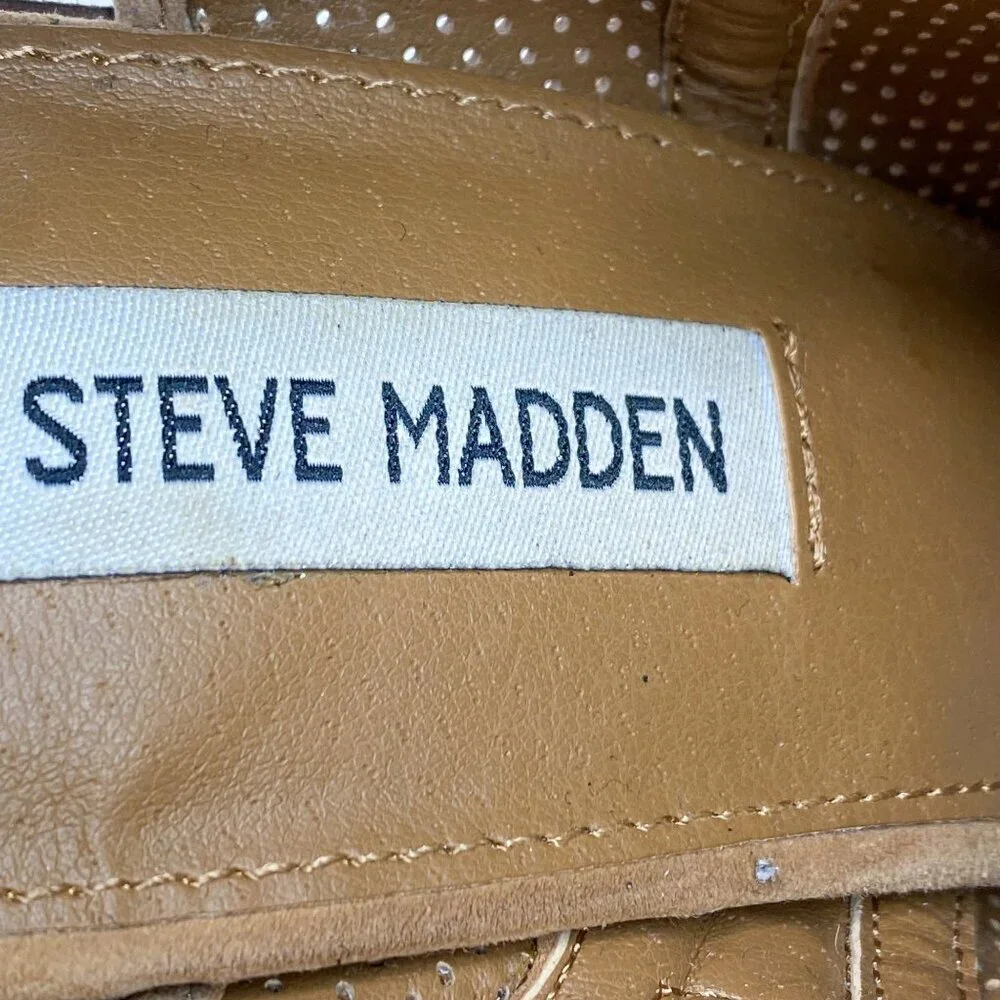 STEVE MADDEN Open Toe Chunky Heel Booties 9‎